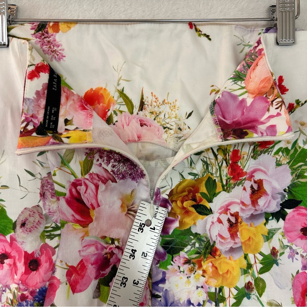 Zara Strapless Dress Floral size L Women - Picture 3 of 16
